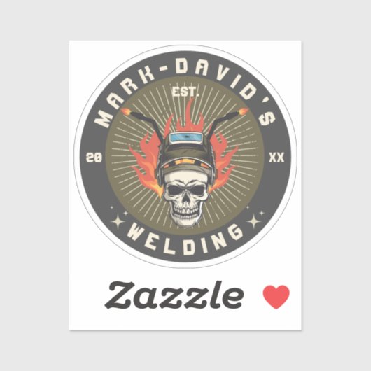 溶接工パーソナライズされた金溶接工房 シール (シート)