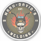 溶接工パーソナライズされた金溶接工房 シール (正面)