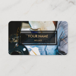 溶接工(上にあられるエレガントな写真) 名刺