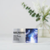 溶接工 | Sparks |スチールメタル 名刺 (スタンド正面)