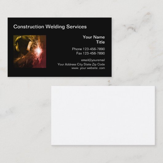 溶接建築光沢名刺 名刺 (正面/裏面)