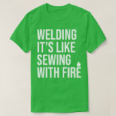 溶接引用文同様火気裁縫溶接 Tシャツ (デザイン正面)