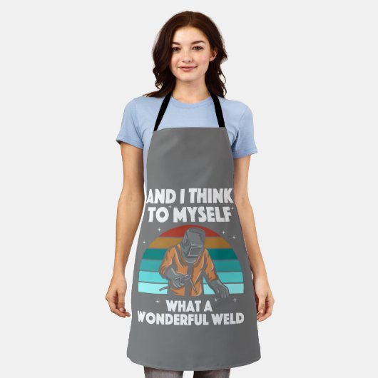 溶接最高のアートメンズアークウェダーパイプライナーエア エプロン (着用した状態)