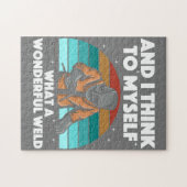 溶接最高のアートメンズアークウェダーパイプライナーエア ジグソーパズル (横)