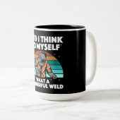 溶接最高のアートメンズアークウェダーパイプライナーエア ツートーンマグカップ (正面右)