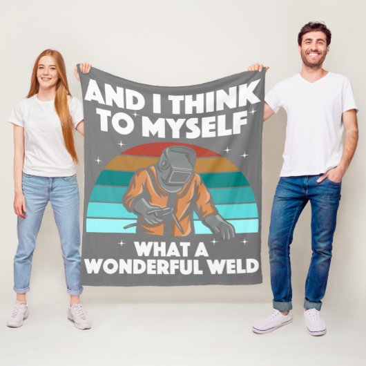 溶接最高のアートメンズアークウェダーパイプライナーエア フリースブランケット (インサイチュ)