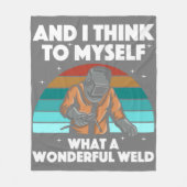 溶接最高のアートメンズアークウェダーパイプライナーエア フリースブランケット (正面)