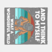 溶接最高のアートメンズアークウェダーパイプライナーエア フリースブランケット (正面(横))