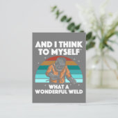 溶接最高のアートメンズアークウェダーパイプライナーエア ポストカード (スタンド正面)