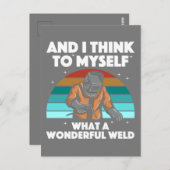 溶接最高のアートメンズアークウェダーパイプライナーエア ポストカード (正面/裏面)