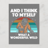 溶接最高のアートメンズアークウェダーパイプライナーエア ポストカード (正面)