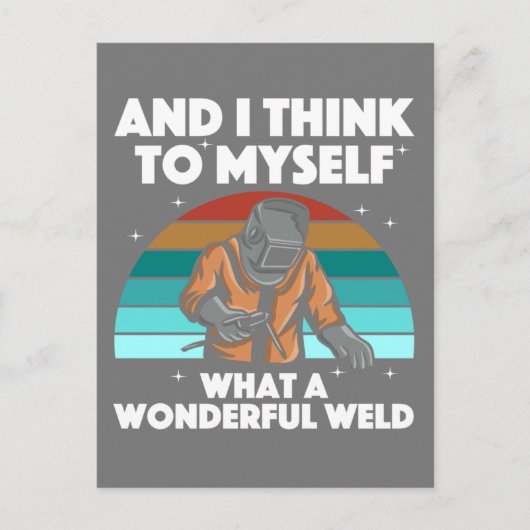 溶接最高のアートメンズアークウェダーパイプライナーエア ポストカード (正面)