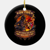 溶接機おもしろいことわざ溶接男性へ セラミックオーナメント (裏面)