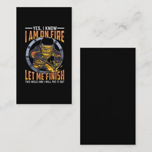 溶接機おもしろいの溶接作業ことわざ 名刺 (正面/裏面)