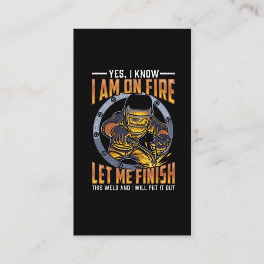 溶接機おもしろいの溶接作業ことわざ 名刺 (正面)