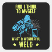 溶接機おもしろい引用文溶接ラブワーク スクエアシール (正面)