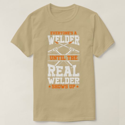 溶接機が現れるま実在では誰でも Tシャツ (デザイン正面)