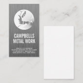 溶接機が金属作業をする | メタリックテクスチャ 名刺 (正面/裏面)