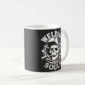 溶接機の作業デザイン-スカル溶接機の恐怖 コーヒーマグカップ (正面右)