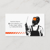 溶接機の名刺でマスクに溶接機 名刺 (正面)