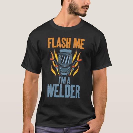 溶接機の溶接をフラッシュ Tシャツ (正面)
