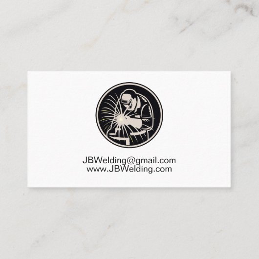 溶接機の溶接加工 名刺 (裏面)