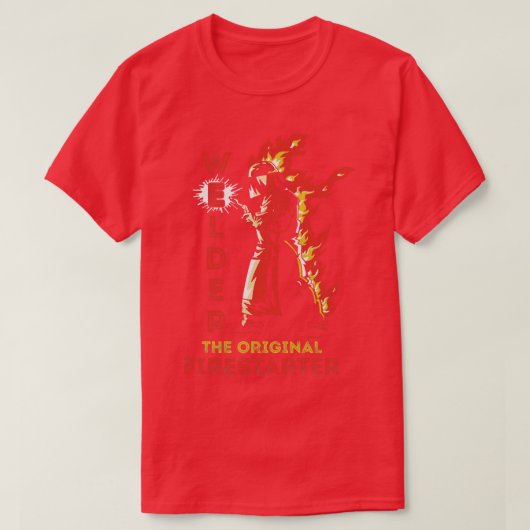 溶接機の溶接機のオリジナルファイアスタータ Tシャツ (デザイン正面)
