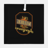 溶接機の溶接 ガラスオーナメント (裏面)