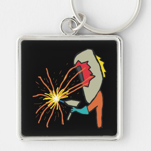 溶接機の溶接 キーホルダー (正面)