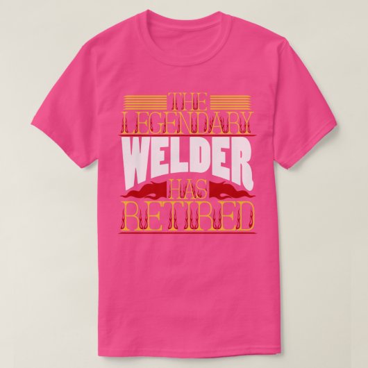 溶接機の退職溶接 Tシャツ (デザイン正面)