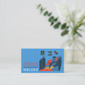 溶接機デザイン、金属加工業者、溶接機 名刺 (スタンド正面)