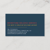 溶接機デザイン、金属加工業者、溶接機 名刺 (裏面)