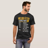 溶接機フィッター時給ウエルダー溶接作業者 Tシャツ (正面フル)