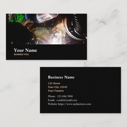 溶接機ブラザー溶接機フィッター無線ビジネスカード 名刺 (正面/裏面)