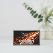 溶接機ヘルメットロゴ | Sparks |メタリック 名刺 (スタンド正面)