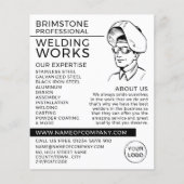 溶接機ポートレートスケッチ、金属作業者、溶接機 チラシ (正面)