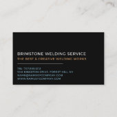 溶接機ポートレート、金属加工業者、溶接機 名刺 (裏面)