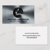 溶接機ロゴ |つや消しメタル 名刺 (正面/裏面)