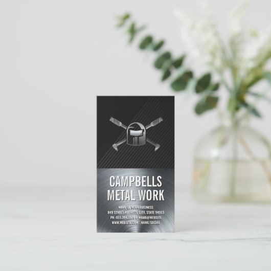 溶接機ロゴ | スチールスミス 名刺 (スタンド正面)