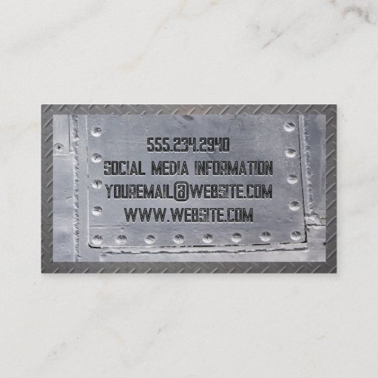 溶接機ロゴ |火花と金属 名刺 (裏面)