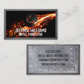 溶接機ロゴ |火花と金属 名刺 (正面/裏面)