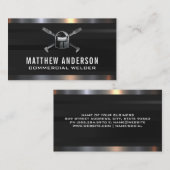 溶接機ロゴ |金属トリム 名刺 (正面/裏面)