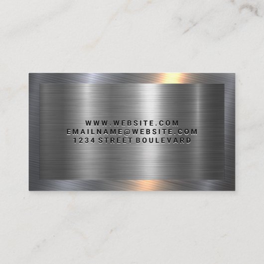 溶接機ロゴ |金属ブラシ 名刺 (裏面)