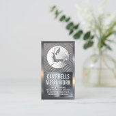 溶接機ロゴ |鉄鋼 |メタリック 名刺 (スタンド正面)