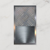 溶接機ロゴ |鉄鋼 |メタリック 名刺 (裏面)