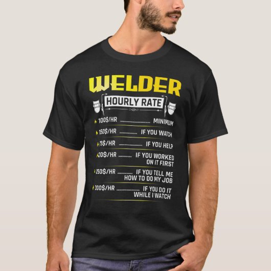 溶接機時給の溶接ギア溶接機メンズ Tシャツ (正面)