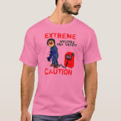 溶接機熱狂するの注意 Tシャツ (正面)