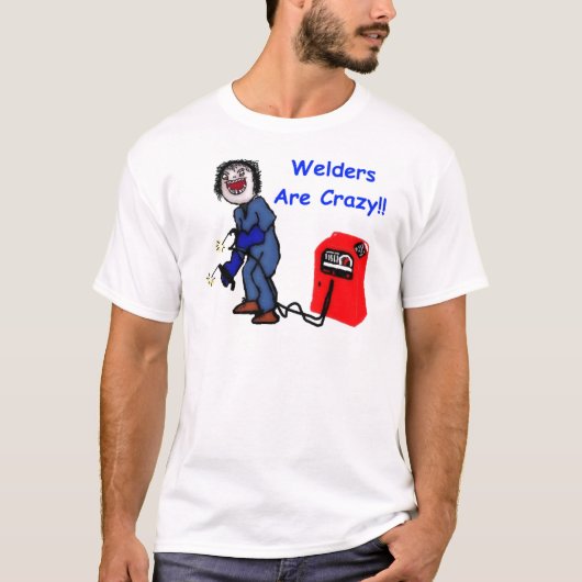 溶接機熱狂するは Tシャツ (正面)