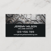 溶接機男らし金溶接サービス鋼材 名刺 (裏面)