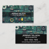 溶接機男らし金溶接サービス鋼材 名刺 (正面/裏面)